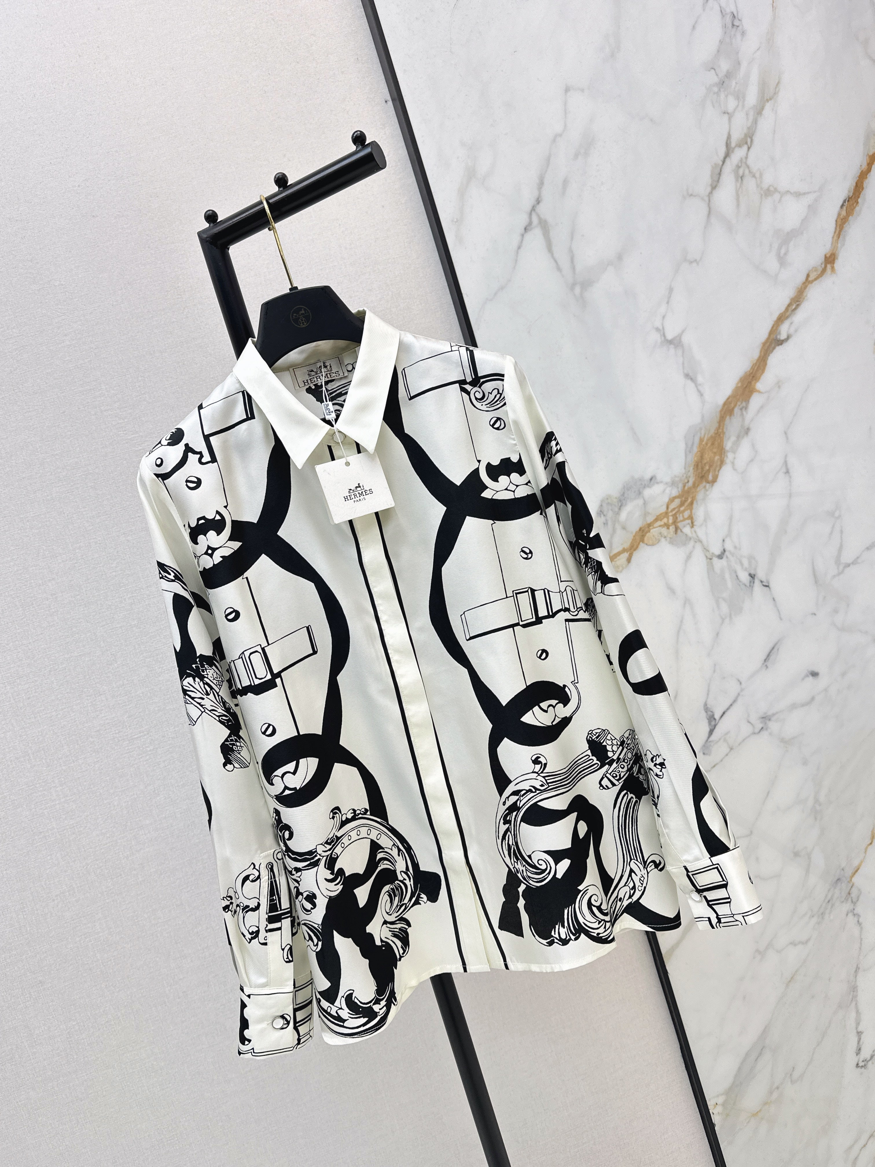 Printed Silk Shirt & Trousers Set