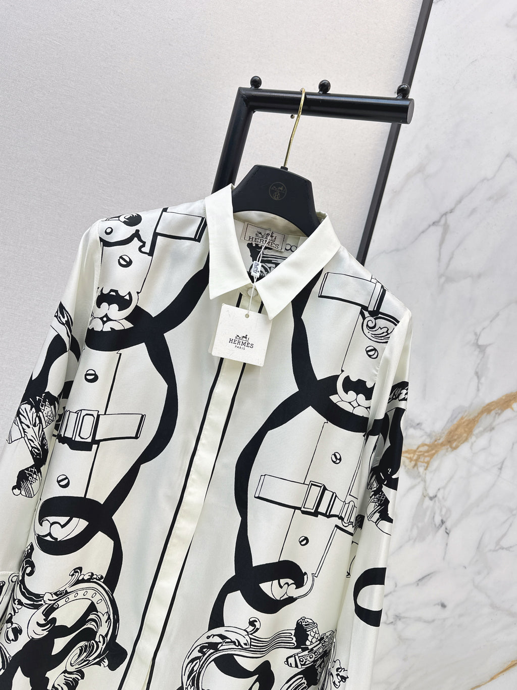 Printed Silk Shirt & Trousers Set