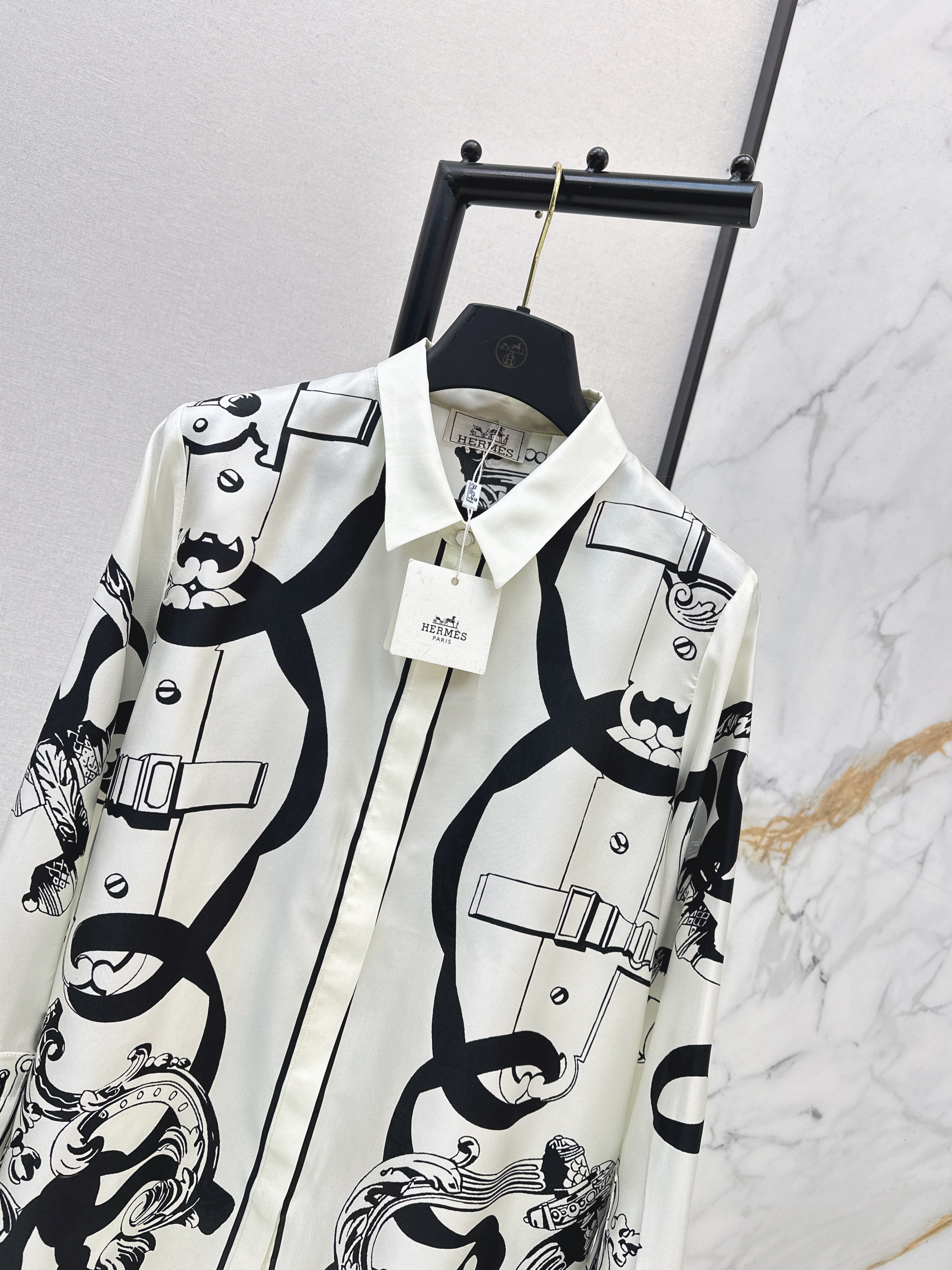 Printed Silk Shirt & Trousers Set