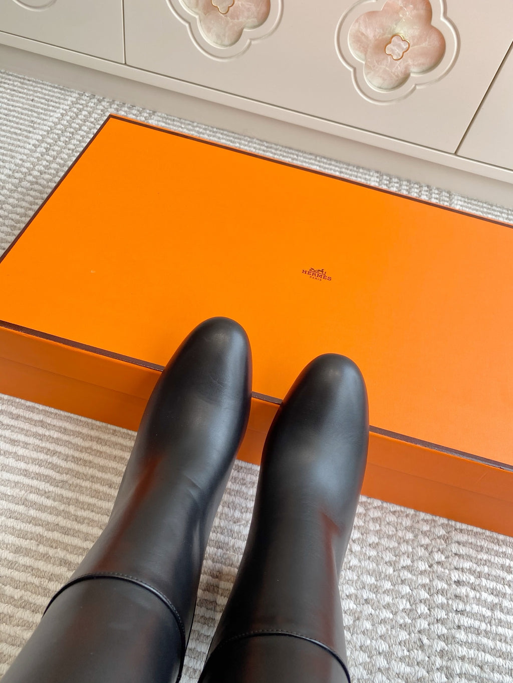 Kelly Buckle Knee-High Leather Heeled Boots