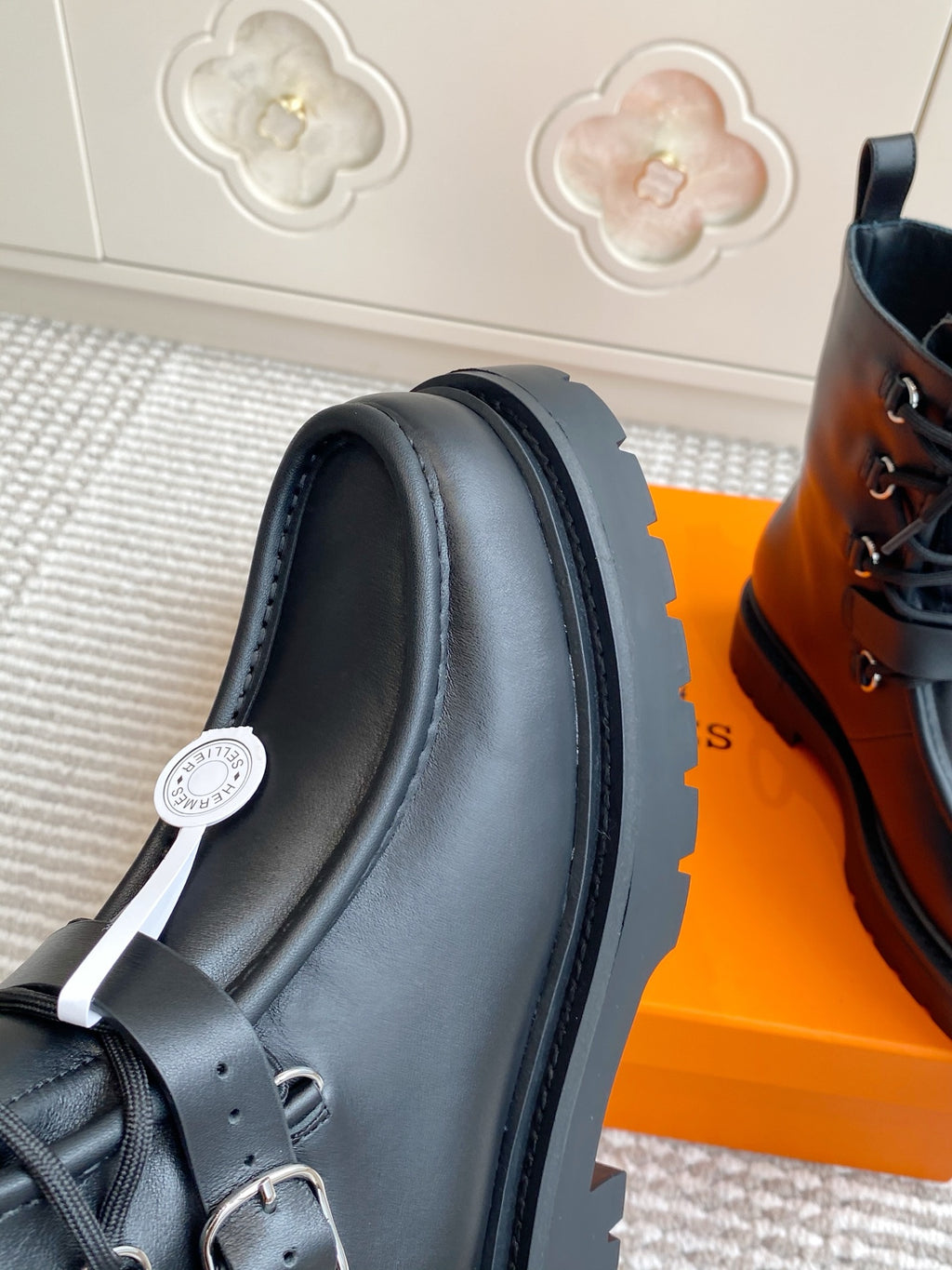 Land Leather Lace-Up Combat Boots