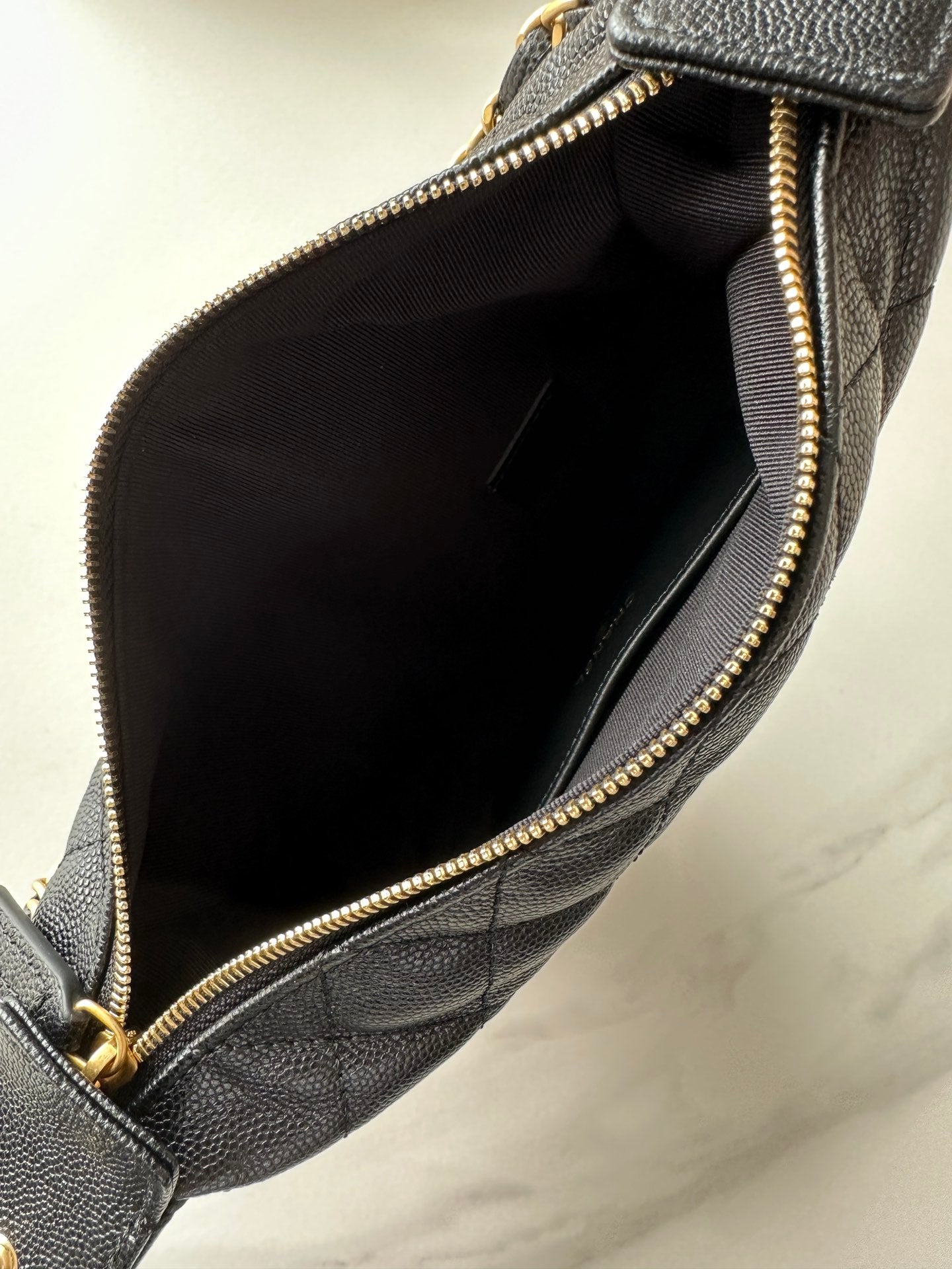Pearl-Chain Quilted Mini Hobo Bag