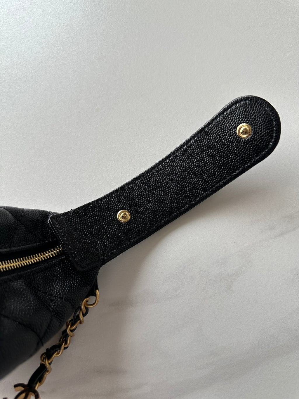 Pearl-Chain Quilted Mini Hobo Bag