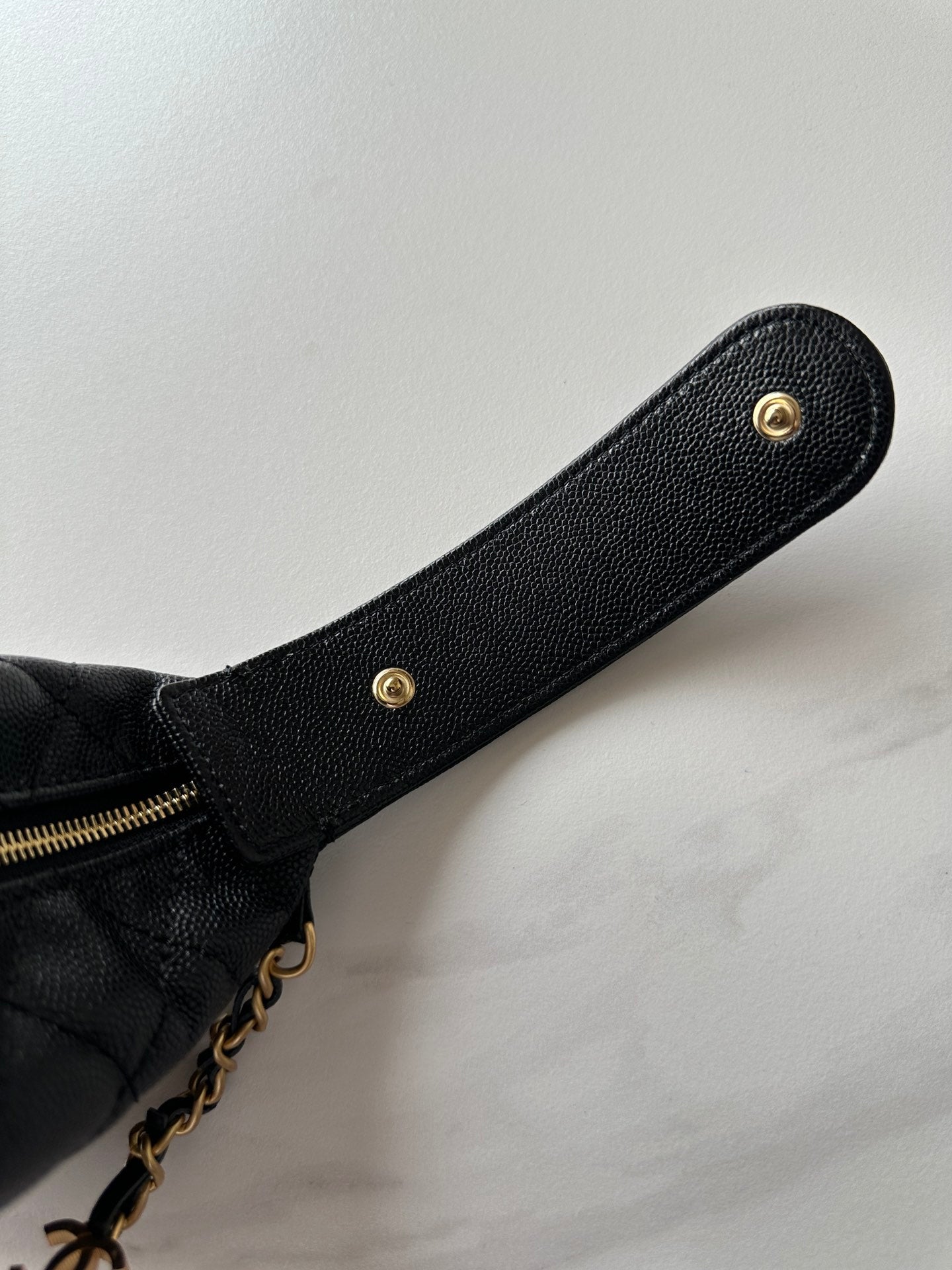 Pearl-Chain Quilted Mini Hobo Bag