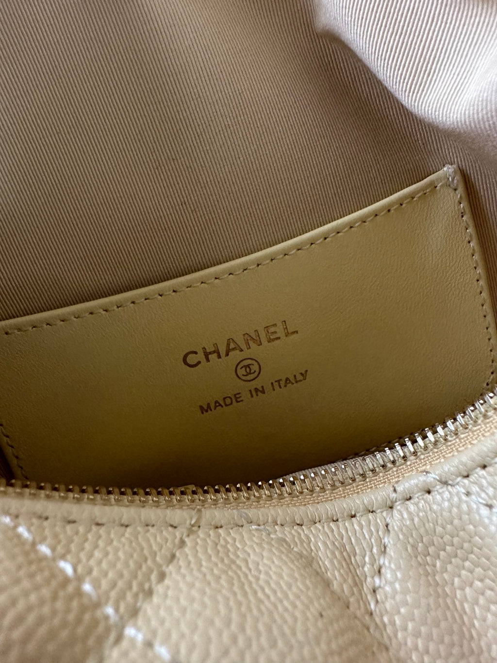 Pearl-Chain Quilted Mini Hobo Bag