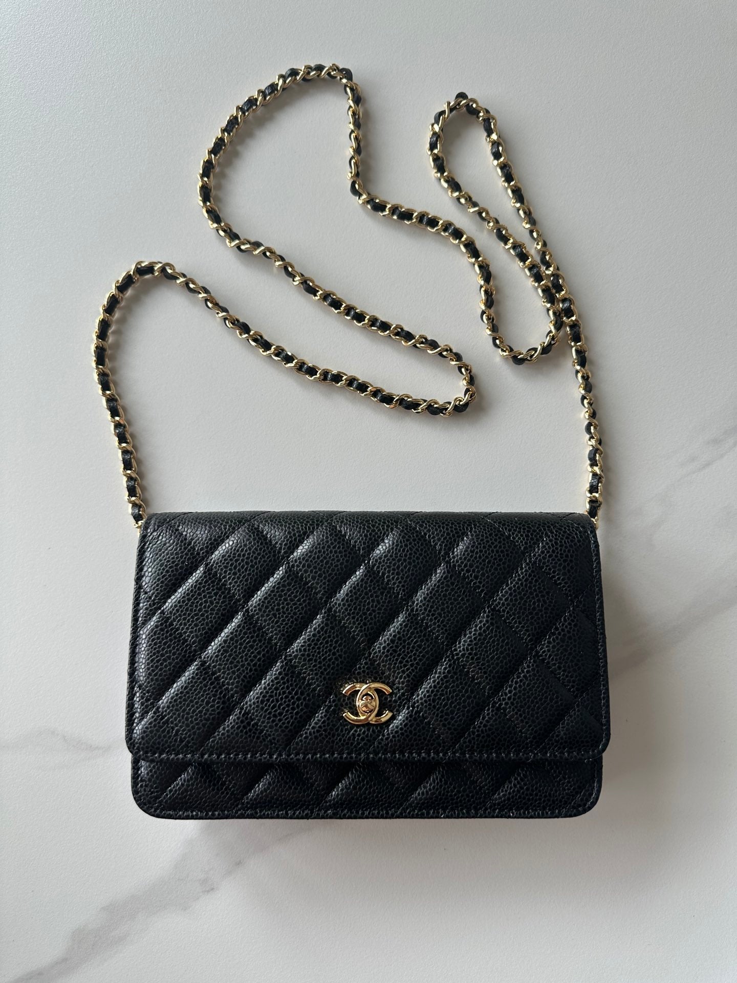 Quilted Classic Wallet on Chain