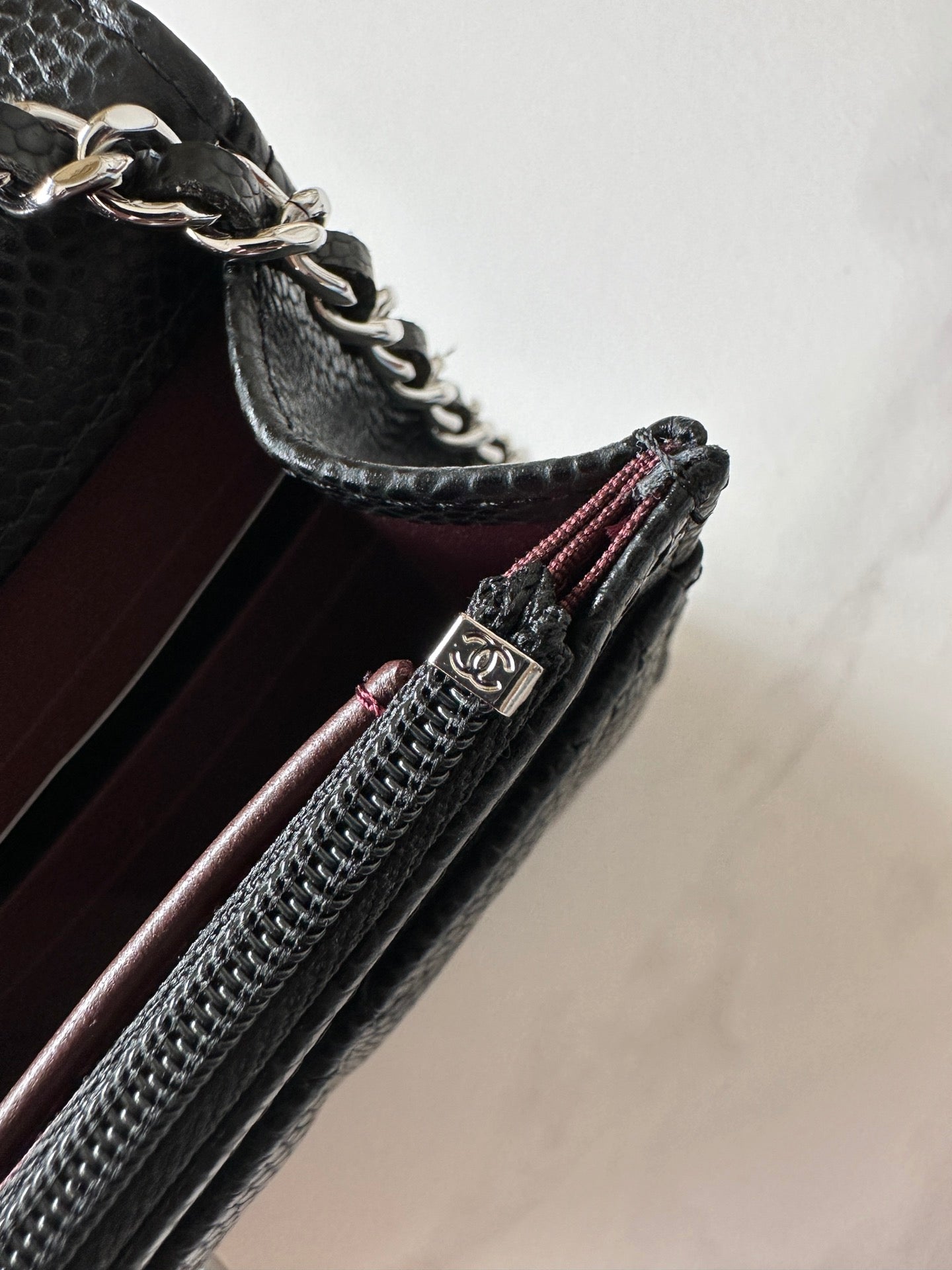 Quilted Classic Wallet on Chain