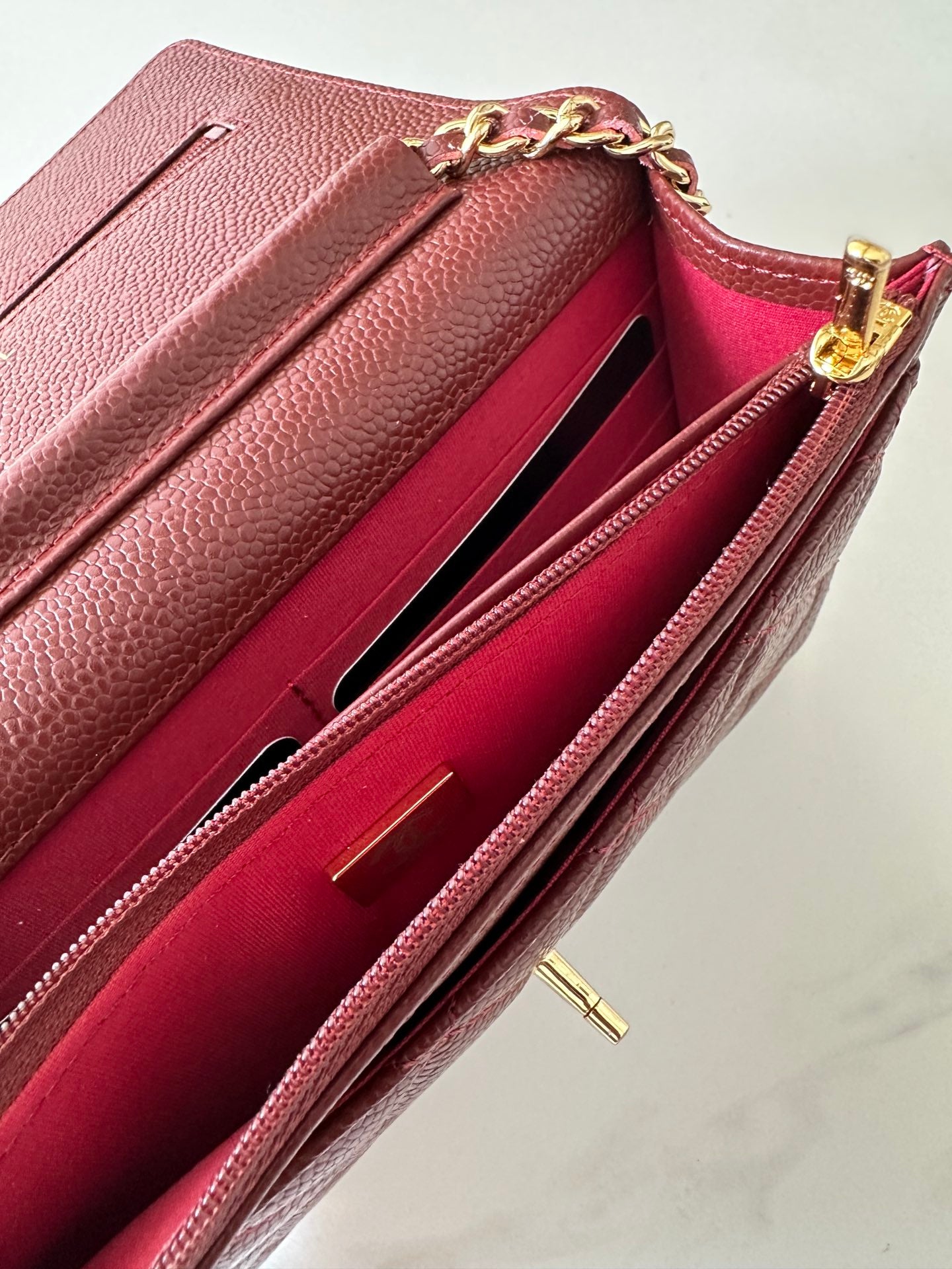 Quilted Classic Wallet on Chain