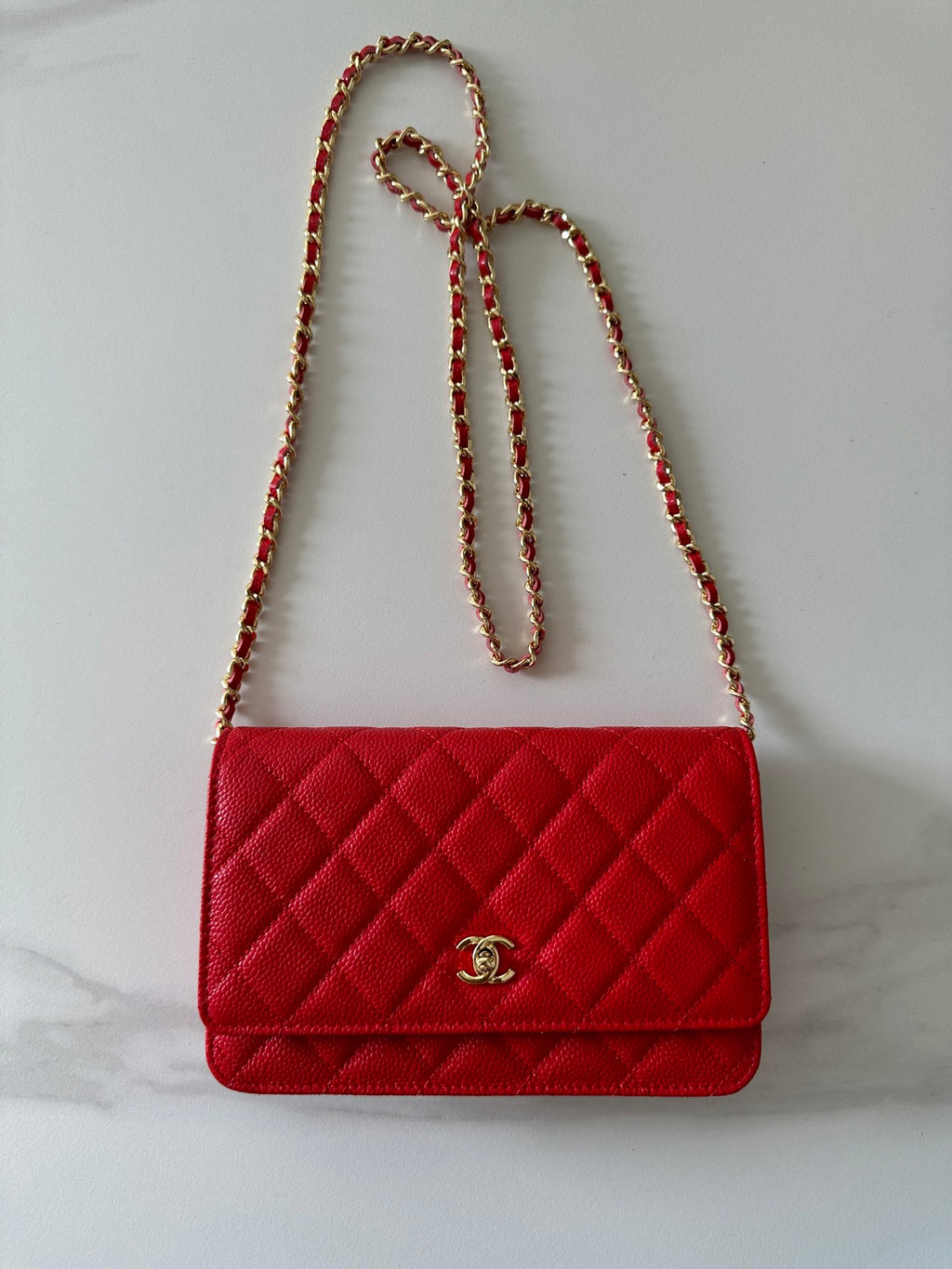 Quilted Classic Wallet on Chain