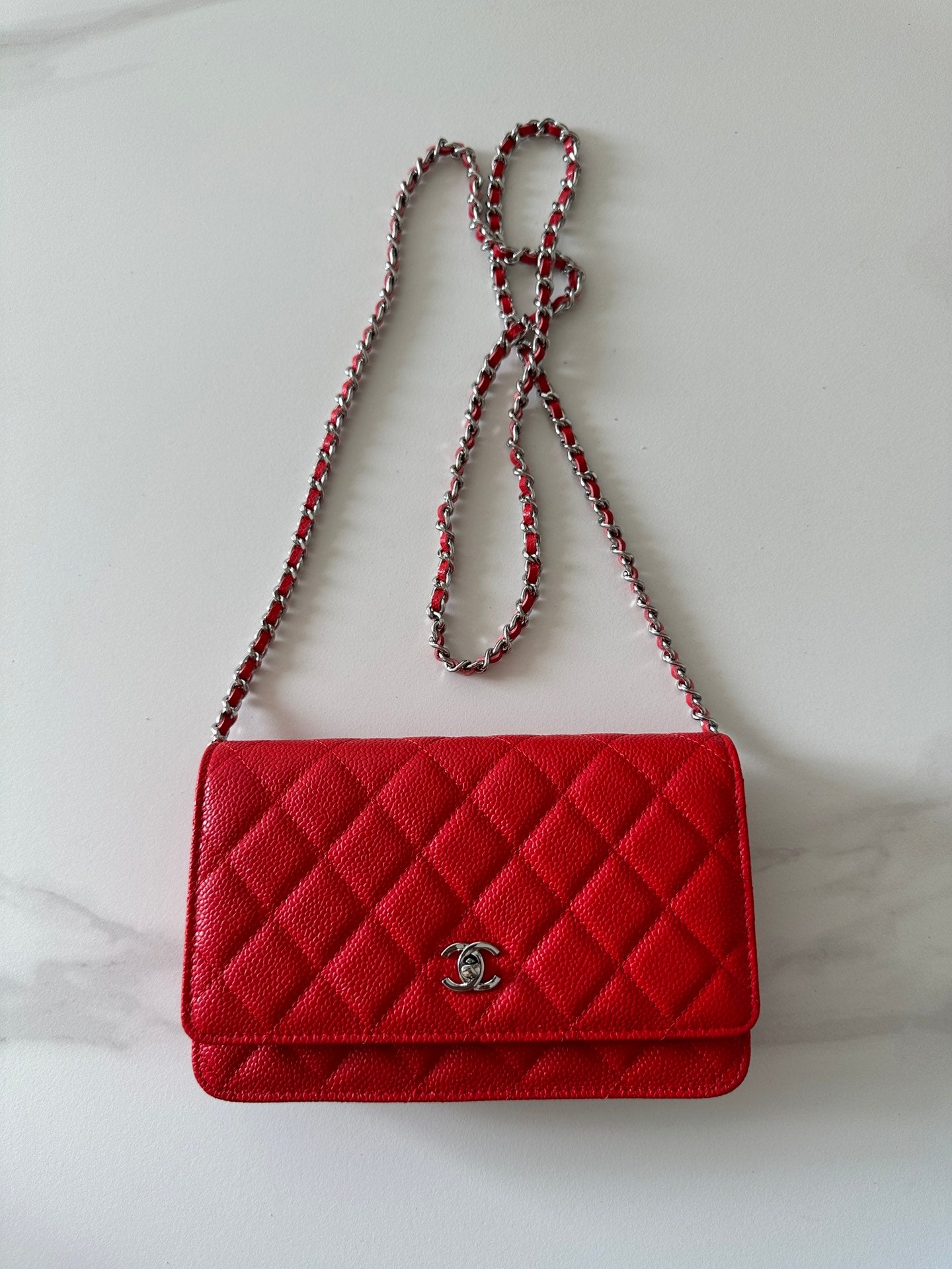 Quilted Classic Wallet on Chain