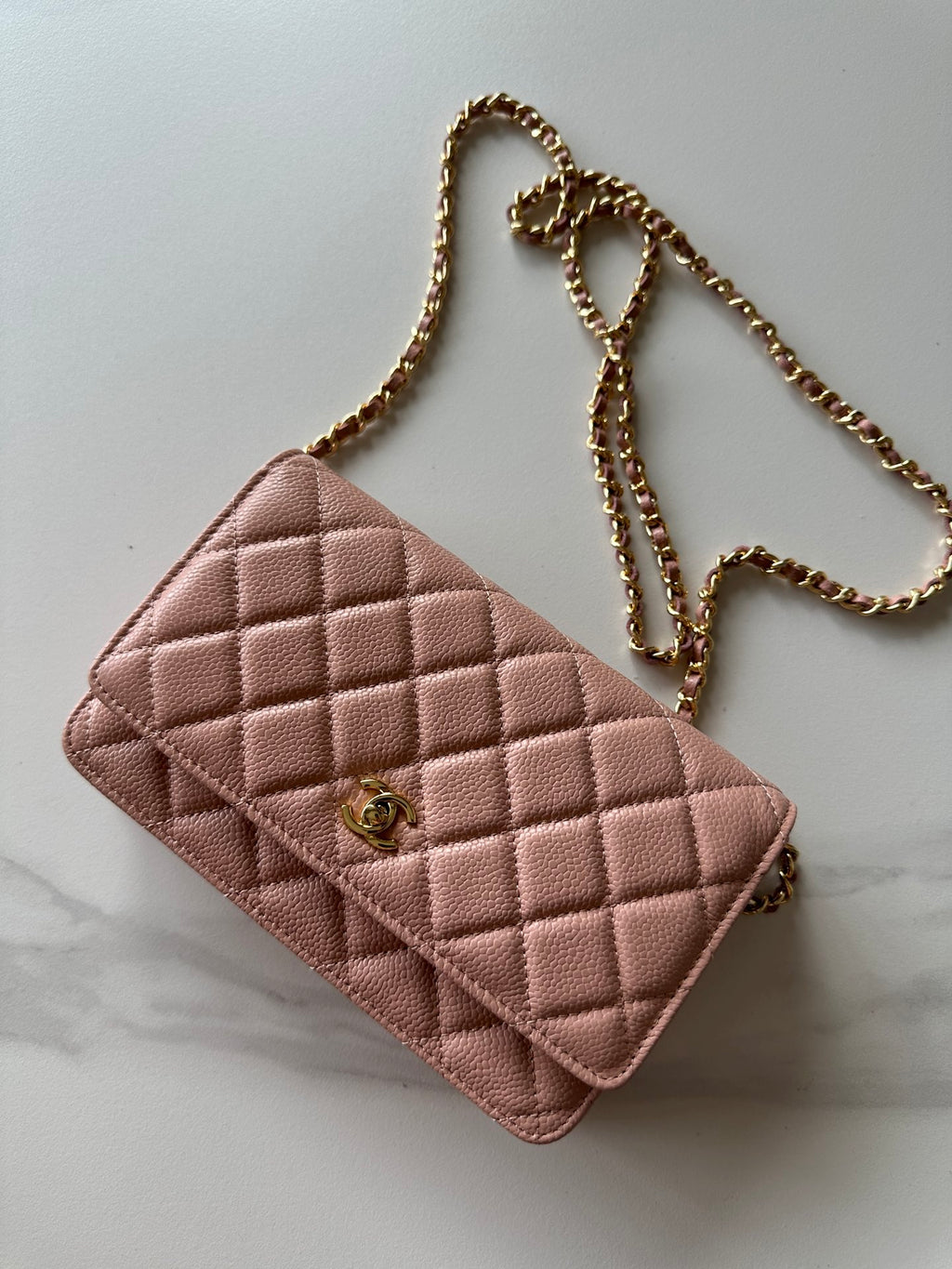 Quilted Classic Wallet on Chain