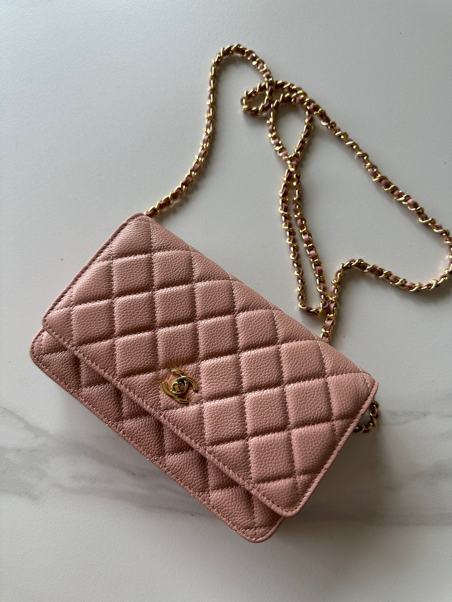 Quilted Classic Wallet on Chain