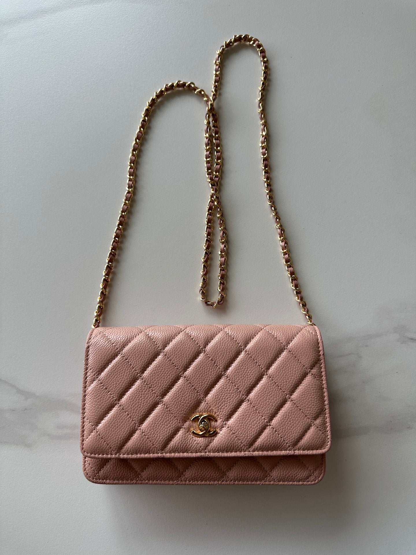 Quilted Classic Wallet on Chain