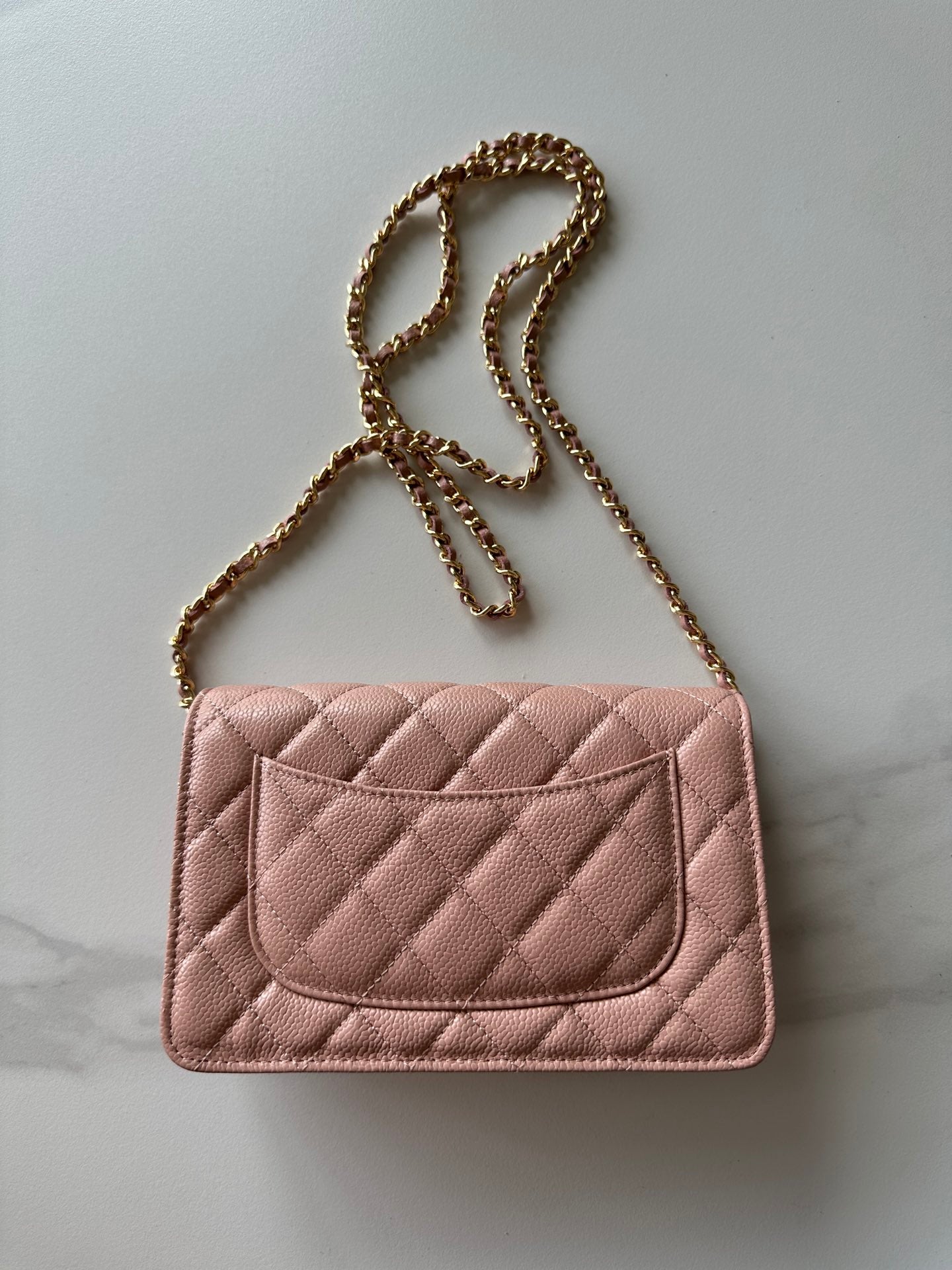 Quilted Classic Wallet on Chain