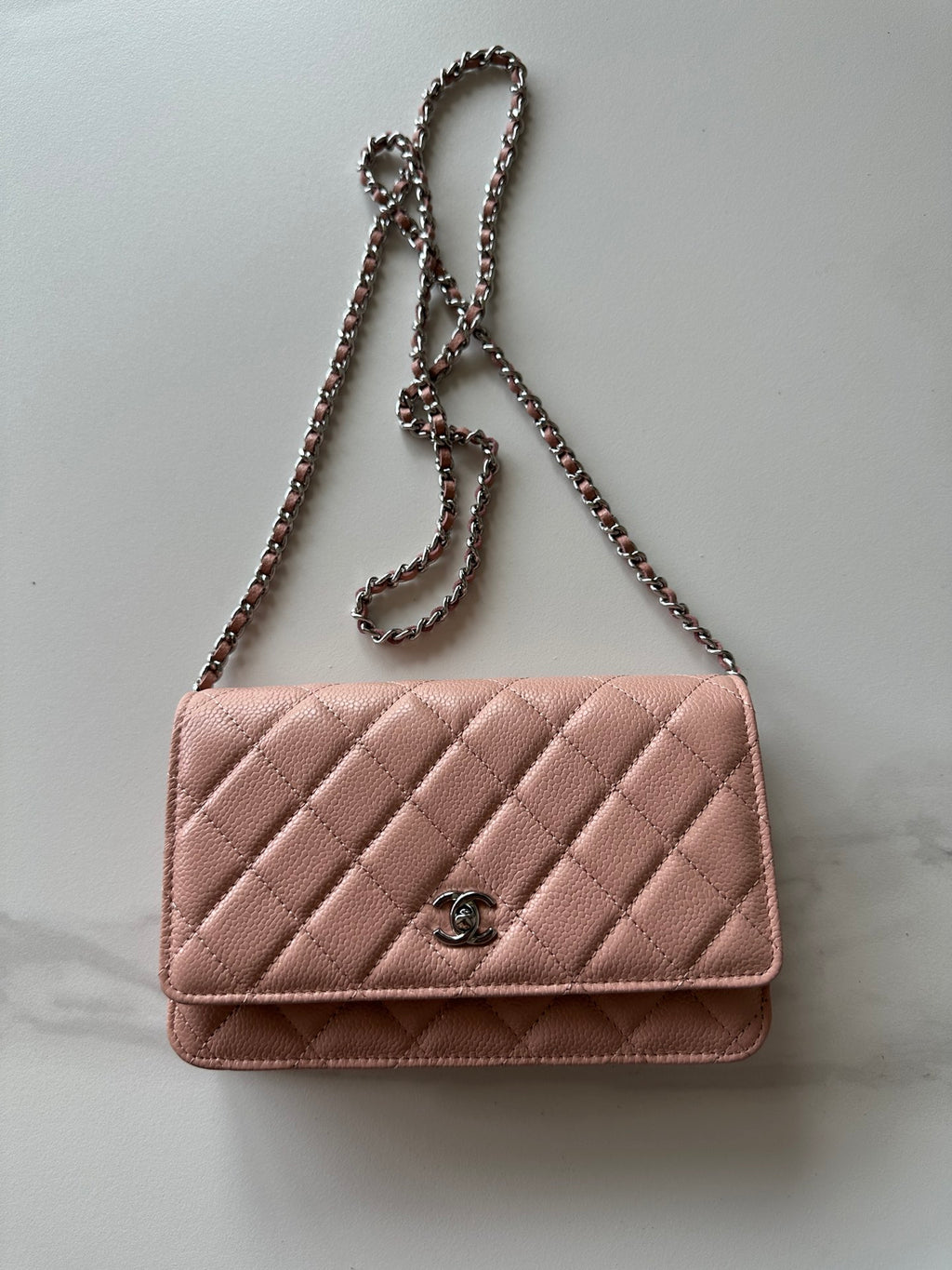 Quilted Classic Wallet on Chain