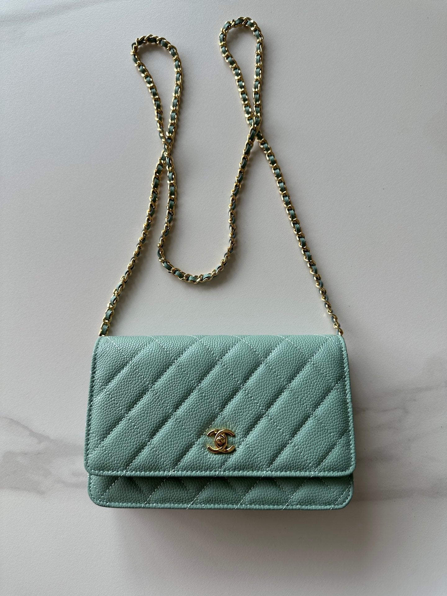 Quilted Classic Wallet on Chain