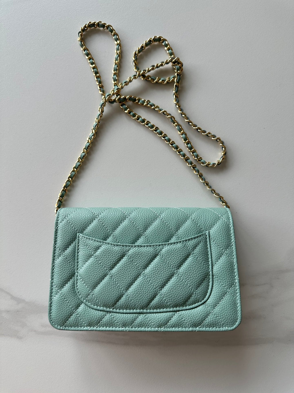Quilted Classic Wallet on Chain