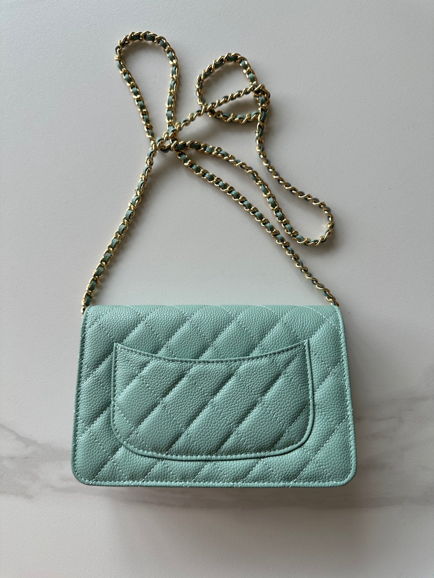 Quilted Classic Wallet on Chain