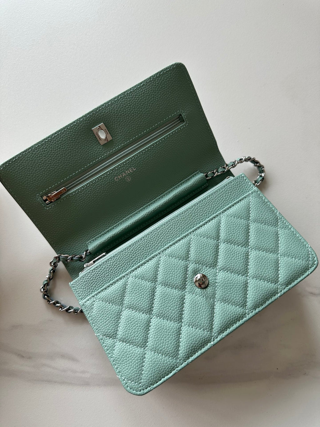 Quilted Classic Wallet on Chain