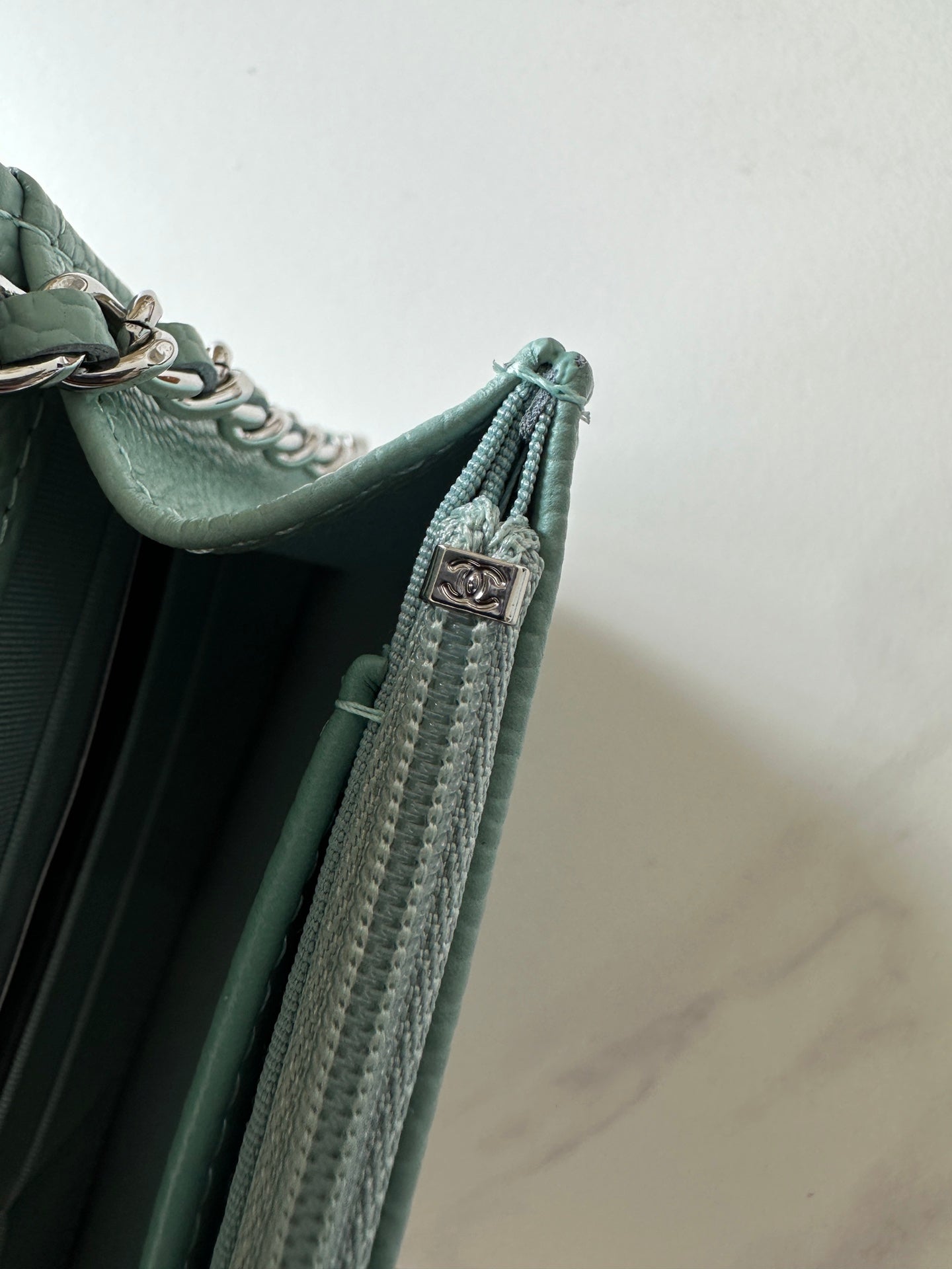 Quilted Classic Wallet on Chain