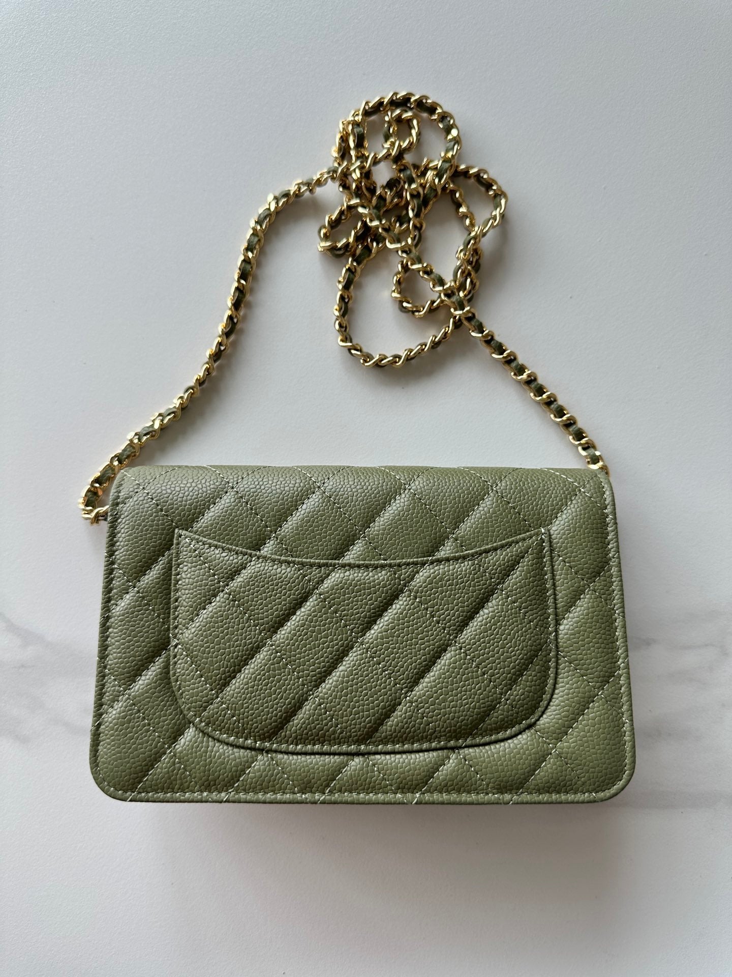Quilted Classic Wallet on Chain