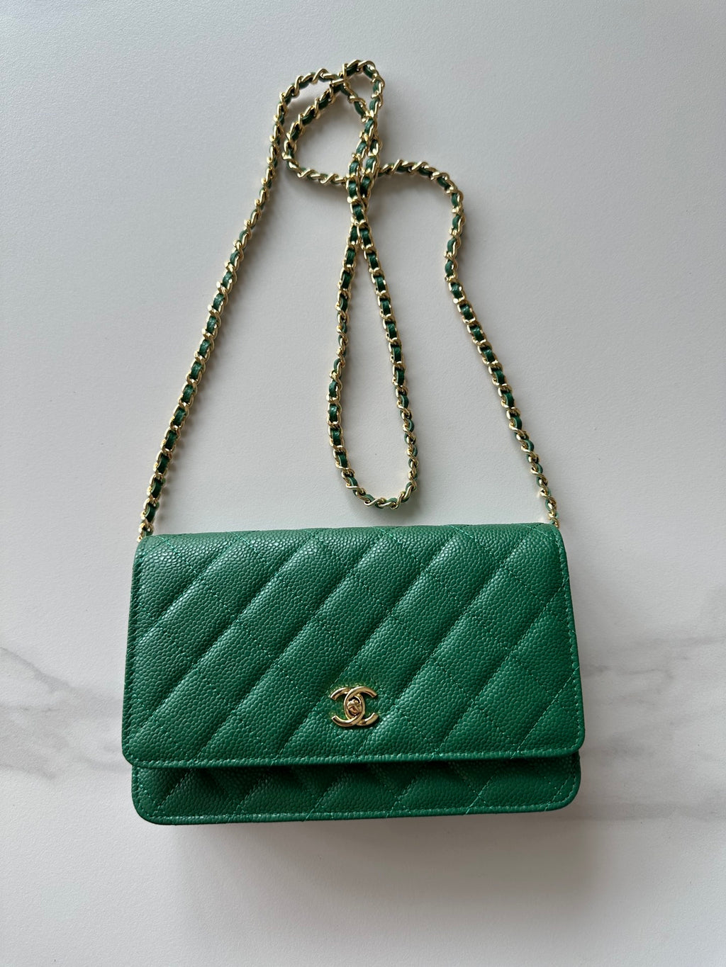 Quilted Classic Wallet on Chain