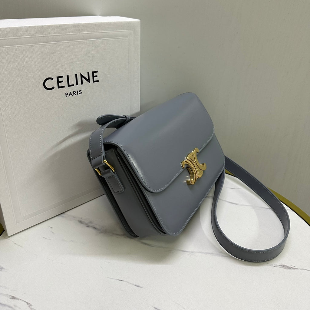 Triomphe Calfskin Shoulder Bag