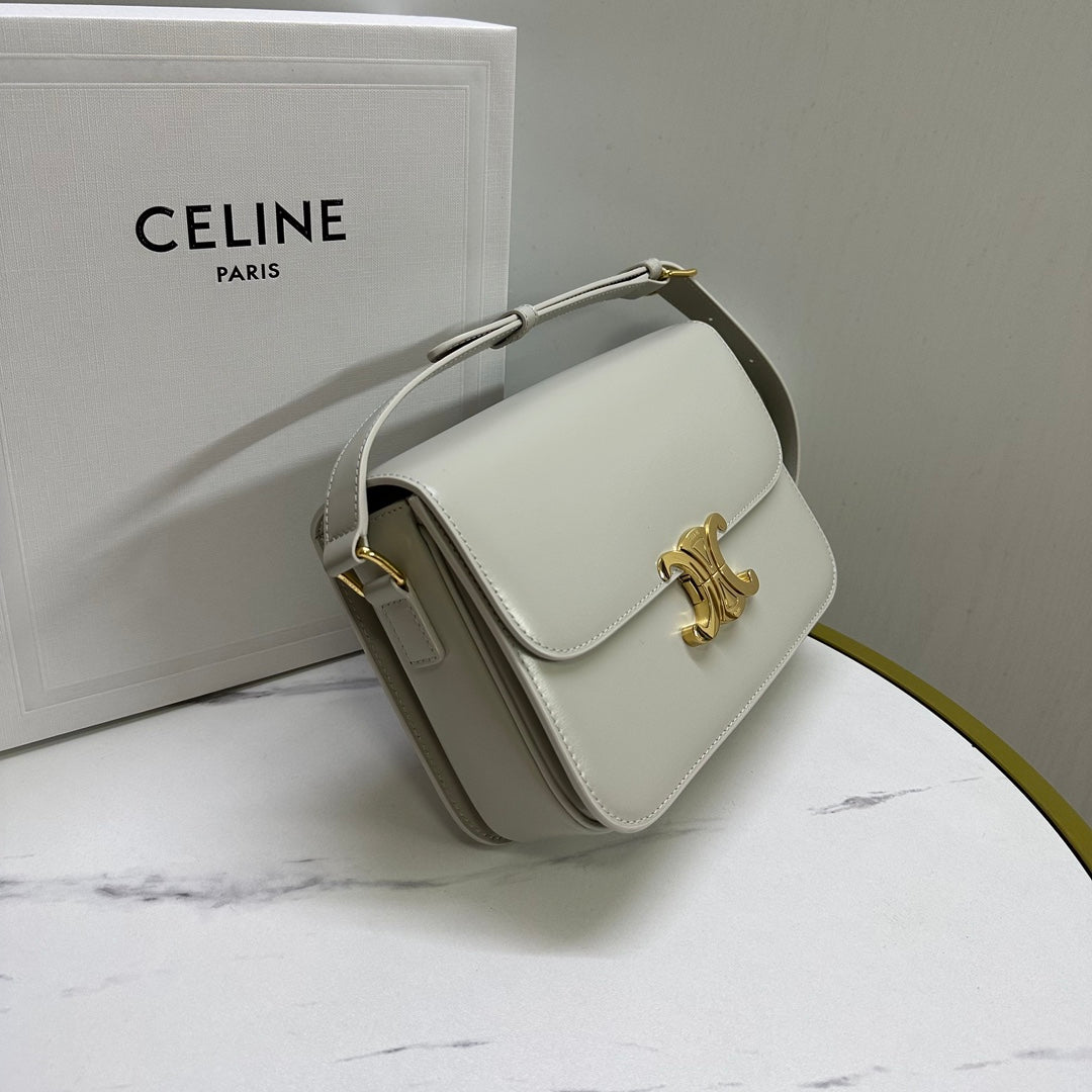Triomphe Calfskin Shoulder Bag