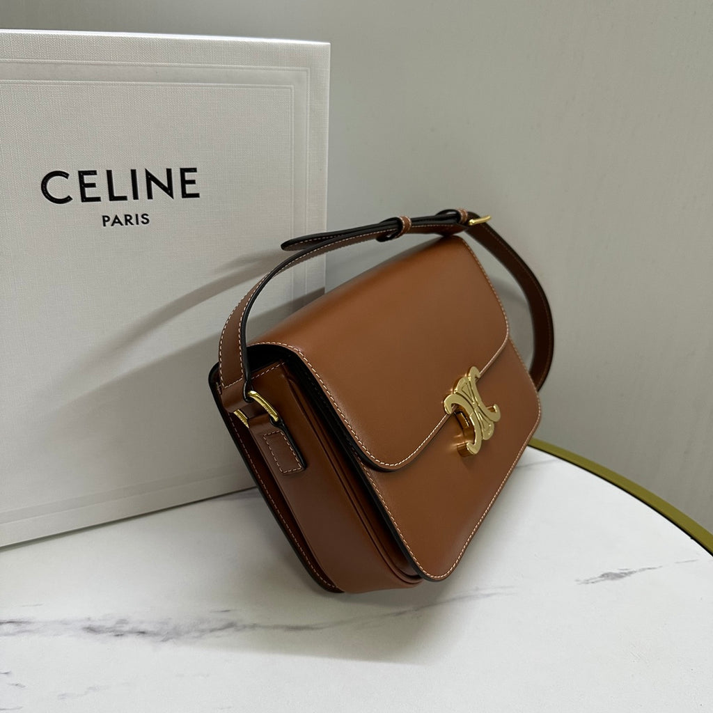 Triomphe Calfskin Shoulder Bag
