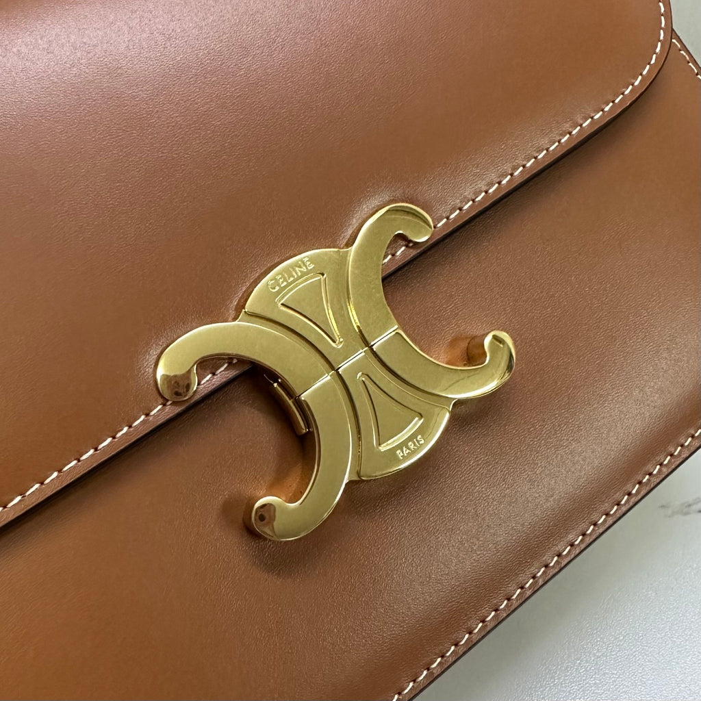 Triomphe Calfskin Shoulder Bag