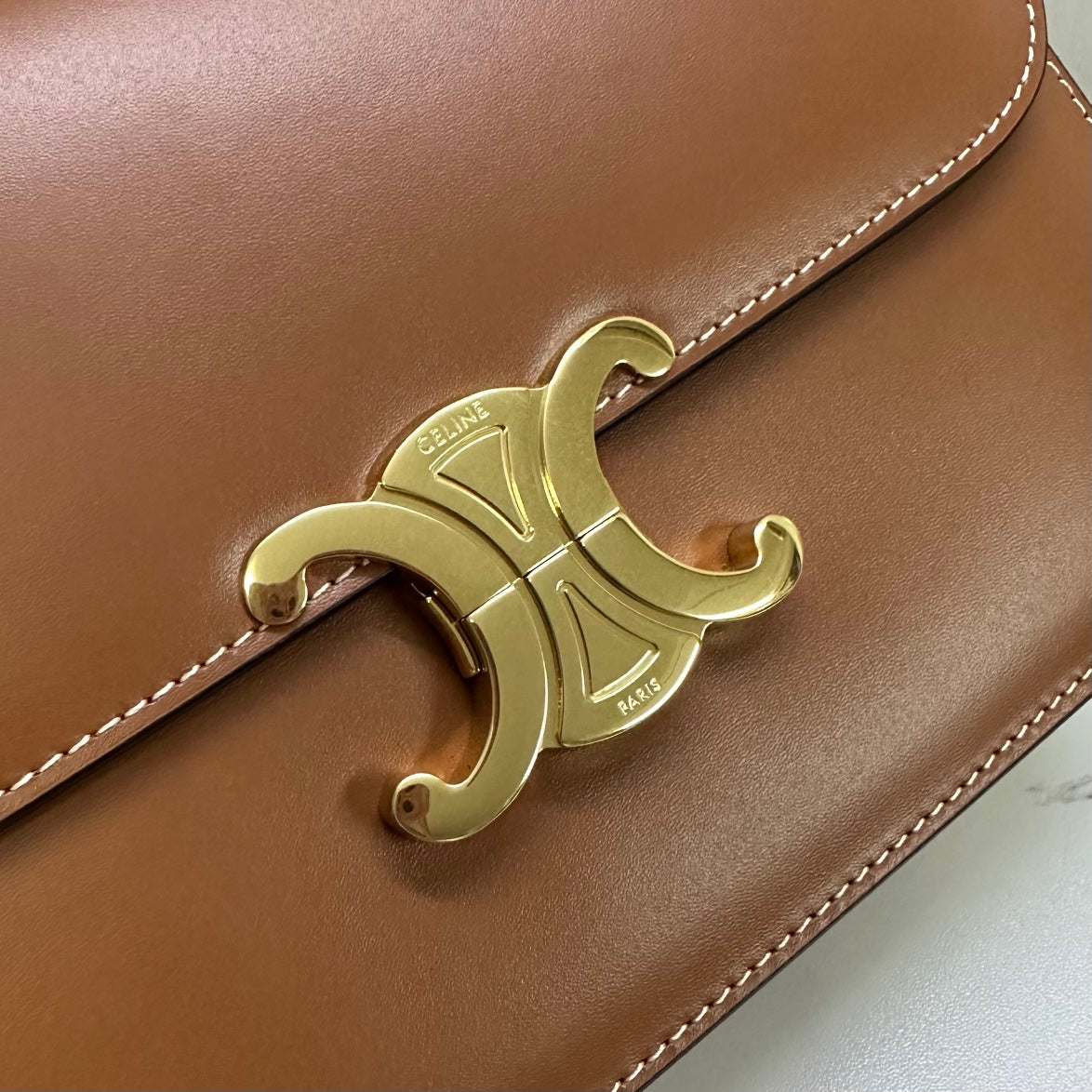 Triomphe Calfskin Shoulder Bag