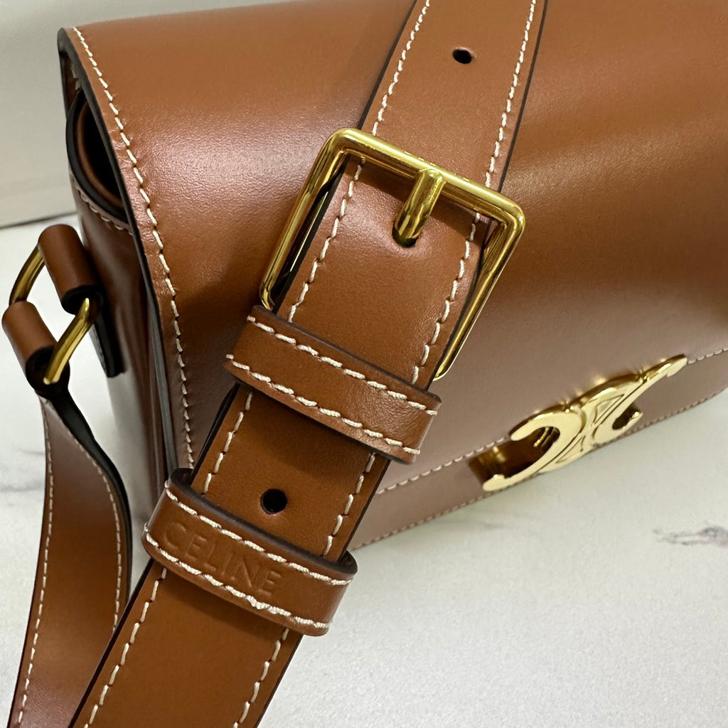 Triomphe Calfskin Shoulder Bag
