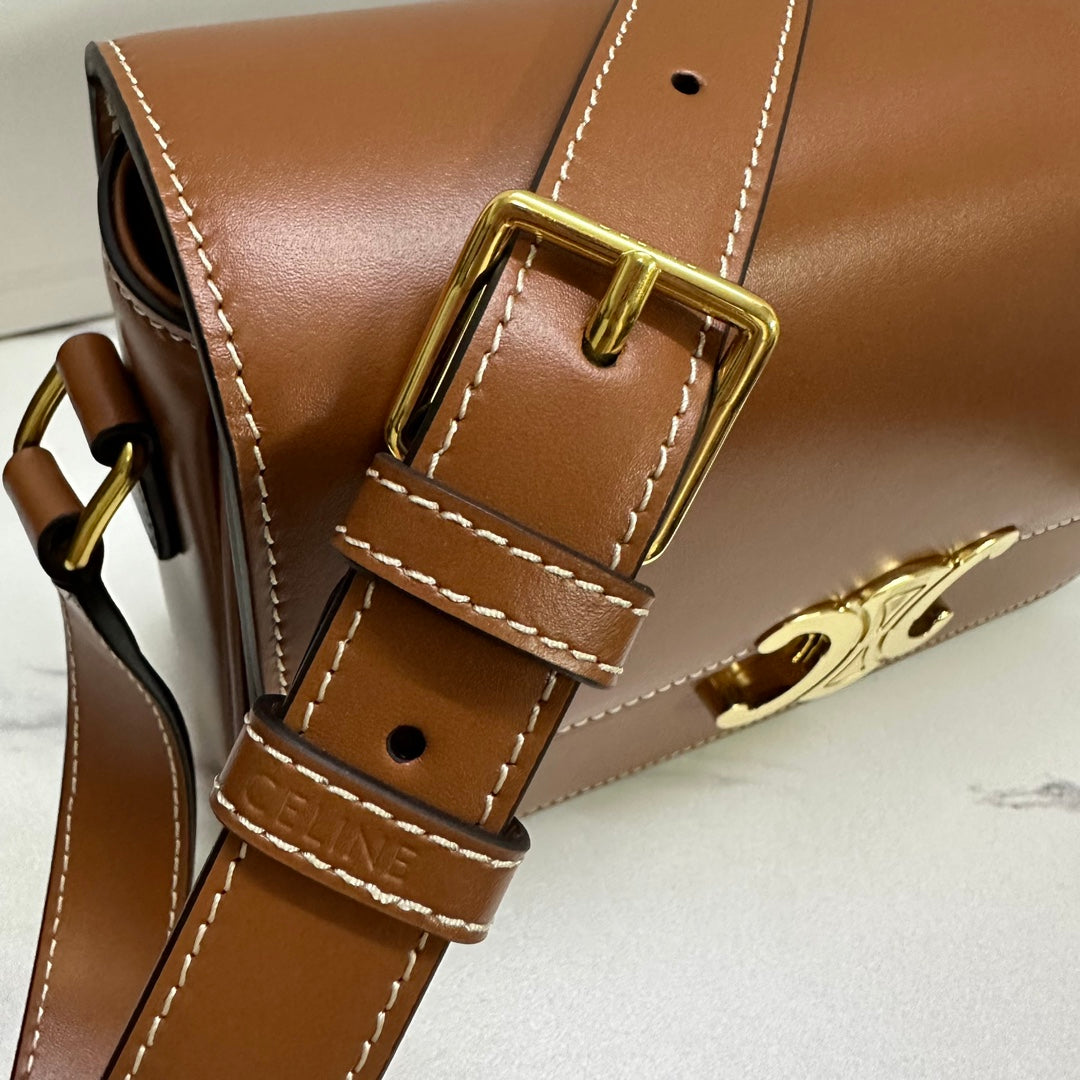 Triomphe Calfskin Shoulder Bag