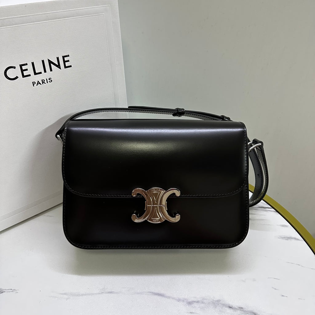Triomphe Calfskin Shoulder Bag