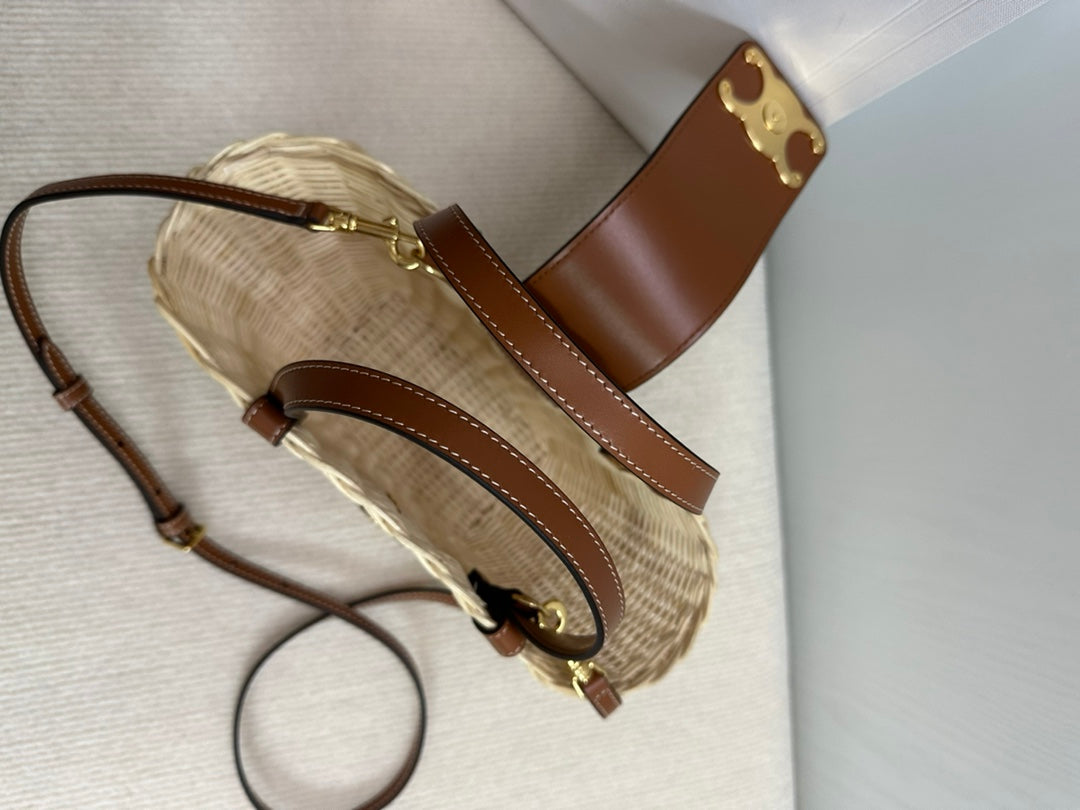 Triomphe Panier Woven Basket Bag