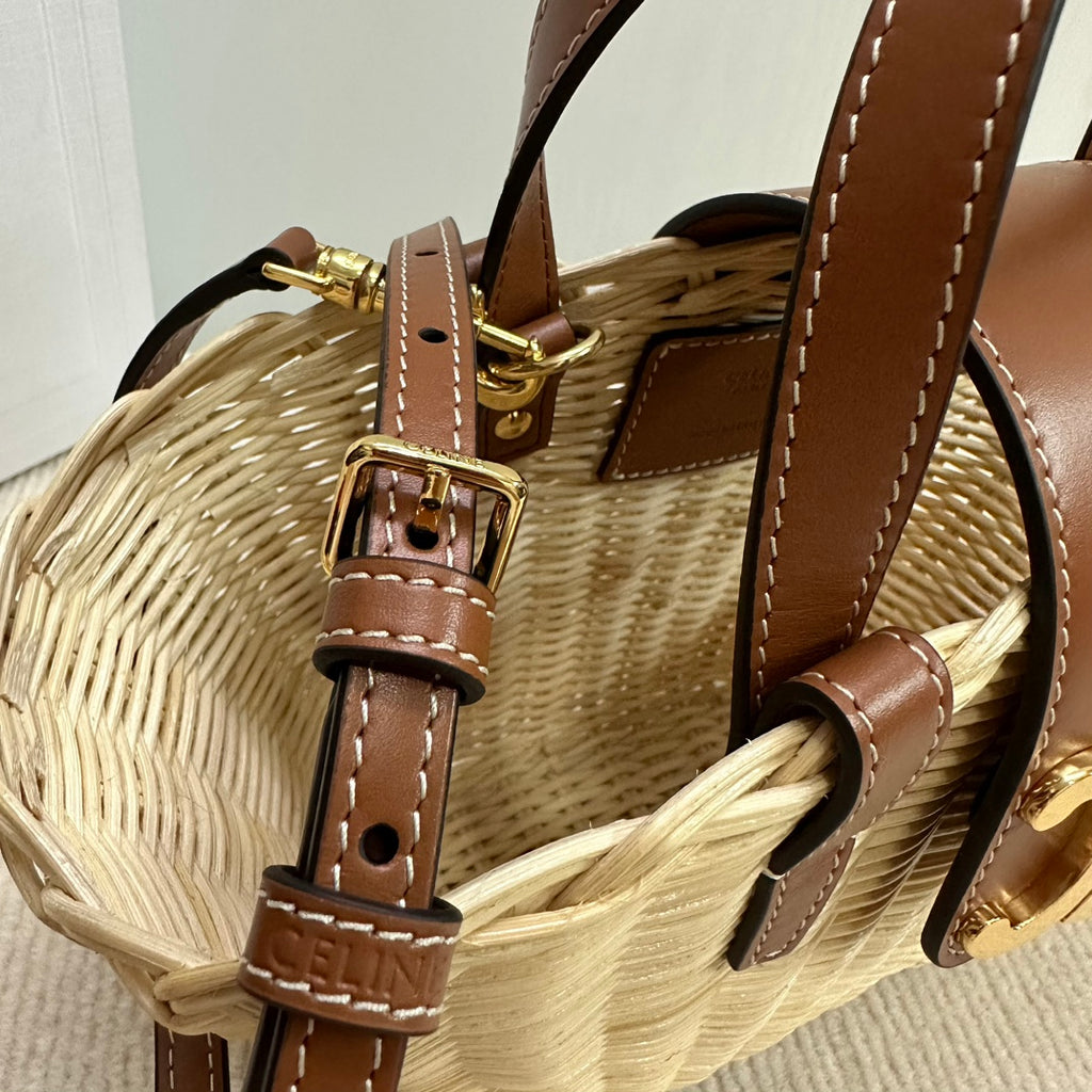Triomphe Panier Woven Basket Bag