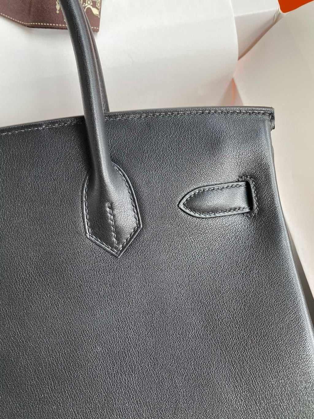 Birkin 25cm Swift Calfskin Leather Handbag