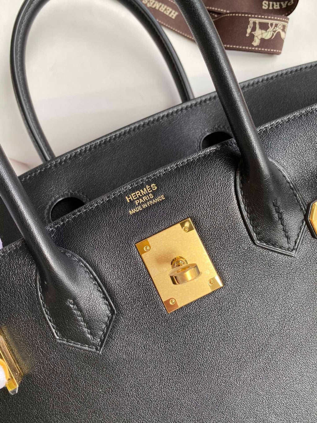 Birkin 25cm Swift Calfskin Leather Handbag