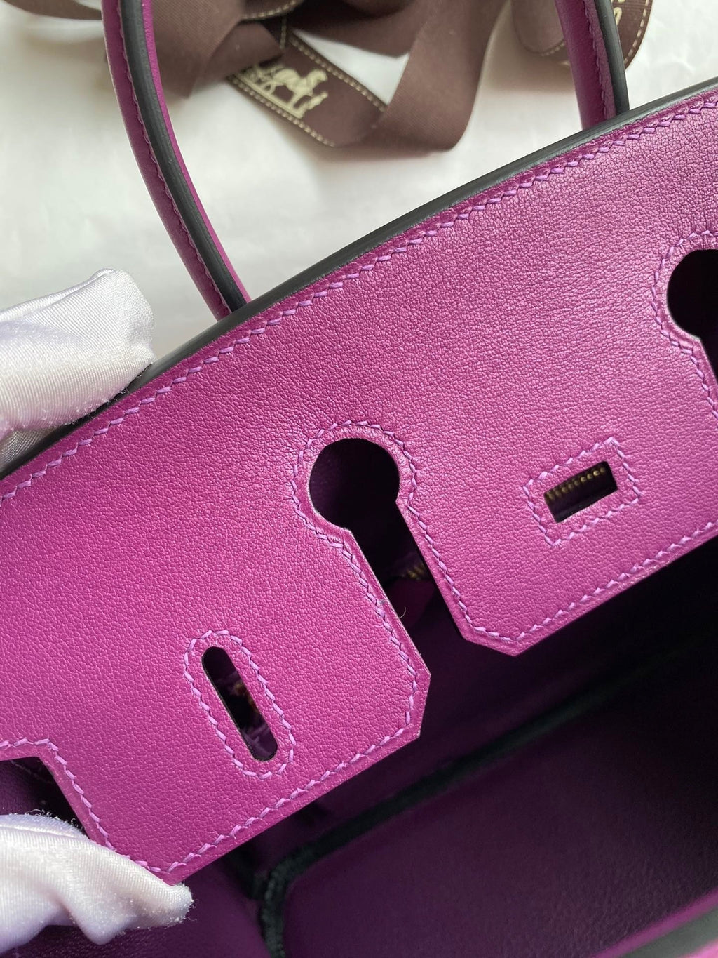 Birkin 25cm Swift Calfskin Leather Handbag