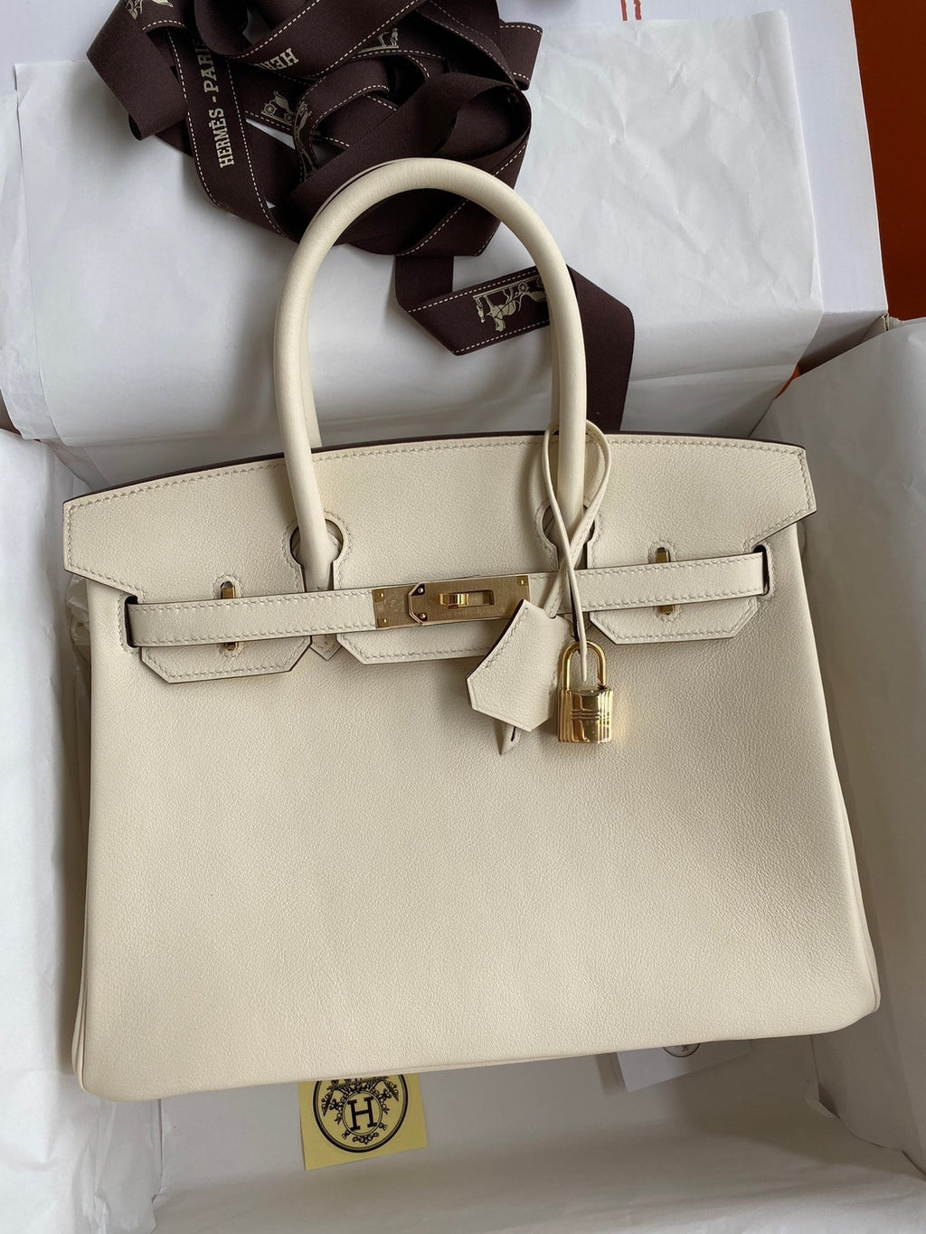 Birkin 25cm Swift Calfskin Leather Handbag