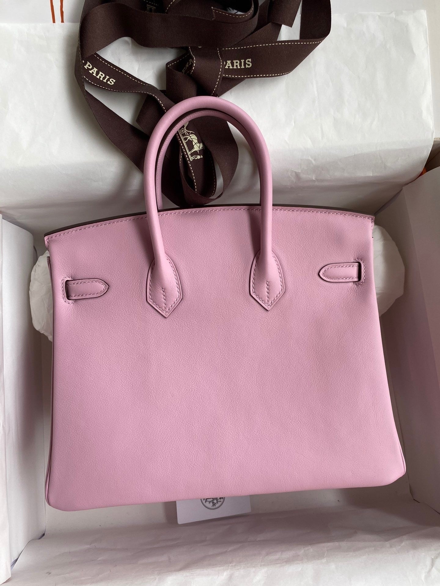 Birkin 25cm Swift Calfskin Leather Handbag
