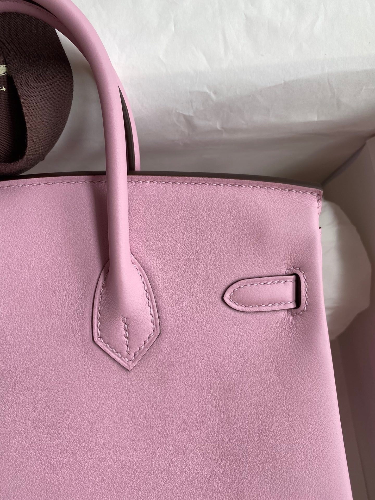 Birkin 25cm Swift Calfskin Leather Handbag