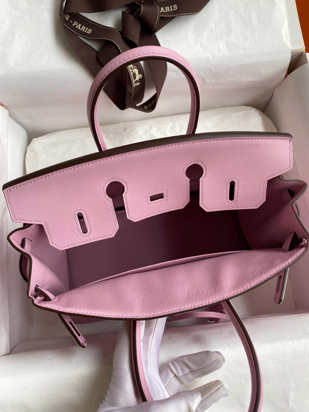 Birkin 25cm Swift Calfskin Leather Handbag