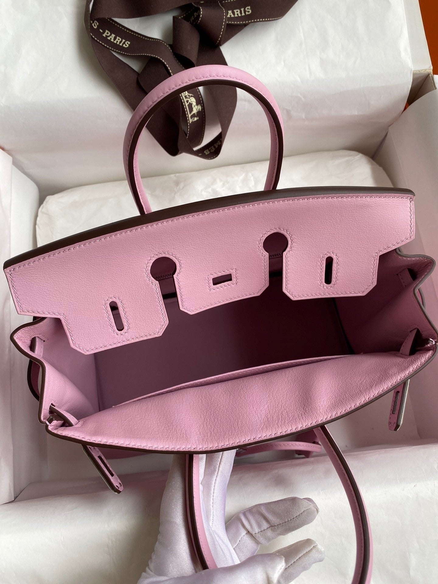 Birkin 25cm Swift Calfskin Leather Handbag