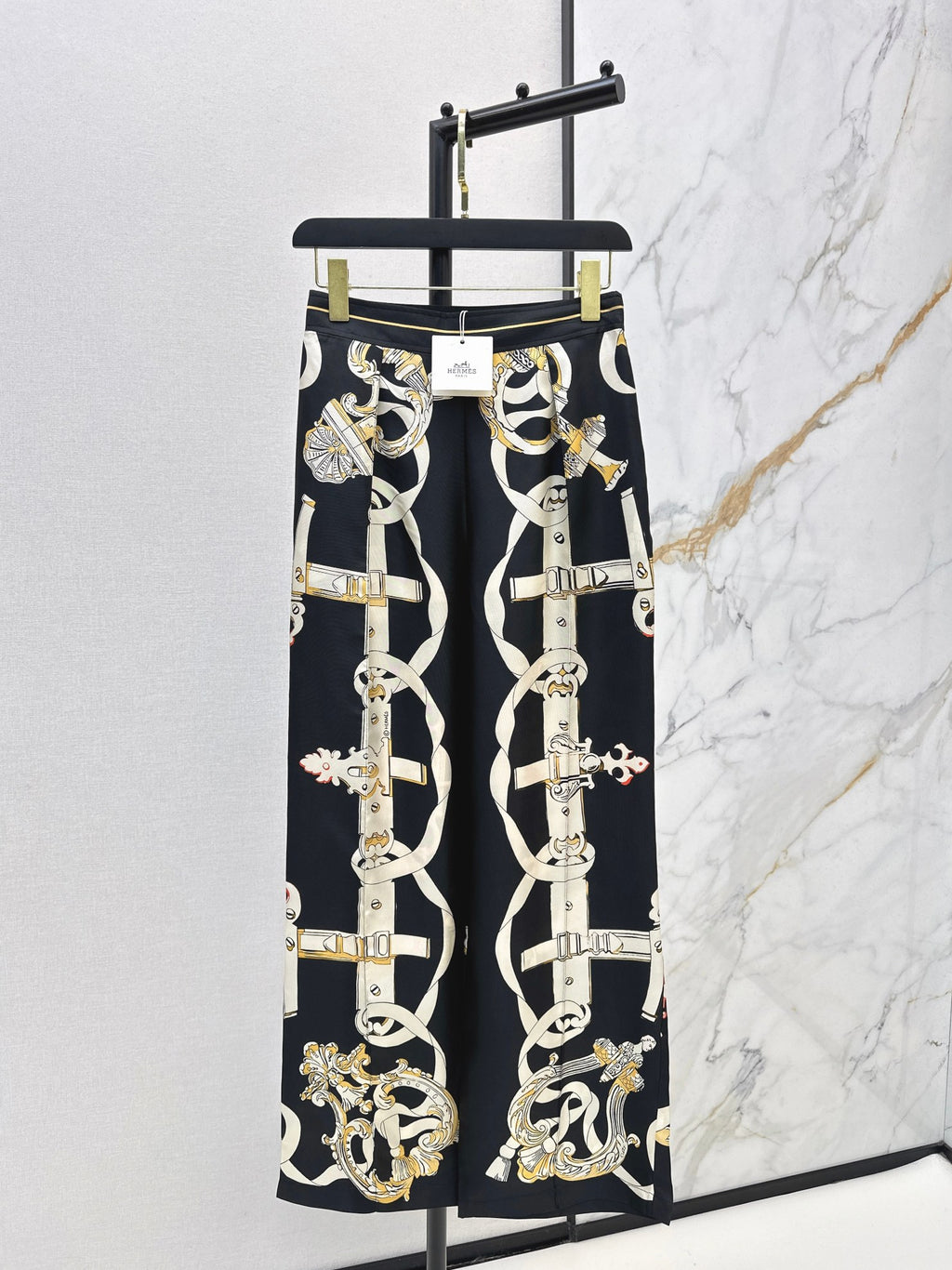 Printed Silk Shirt & Trousers Set