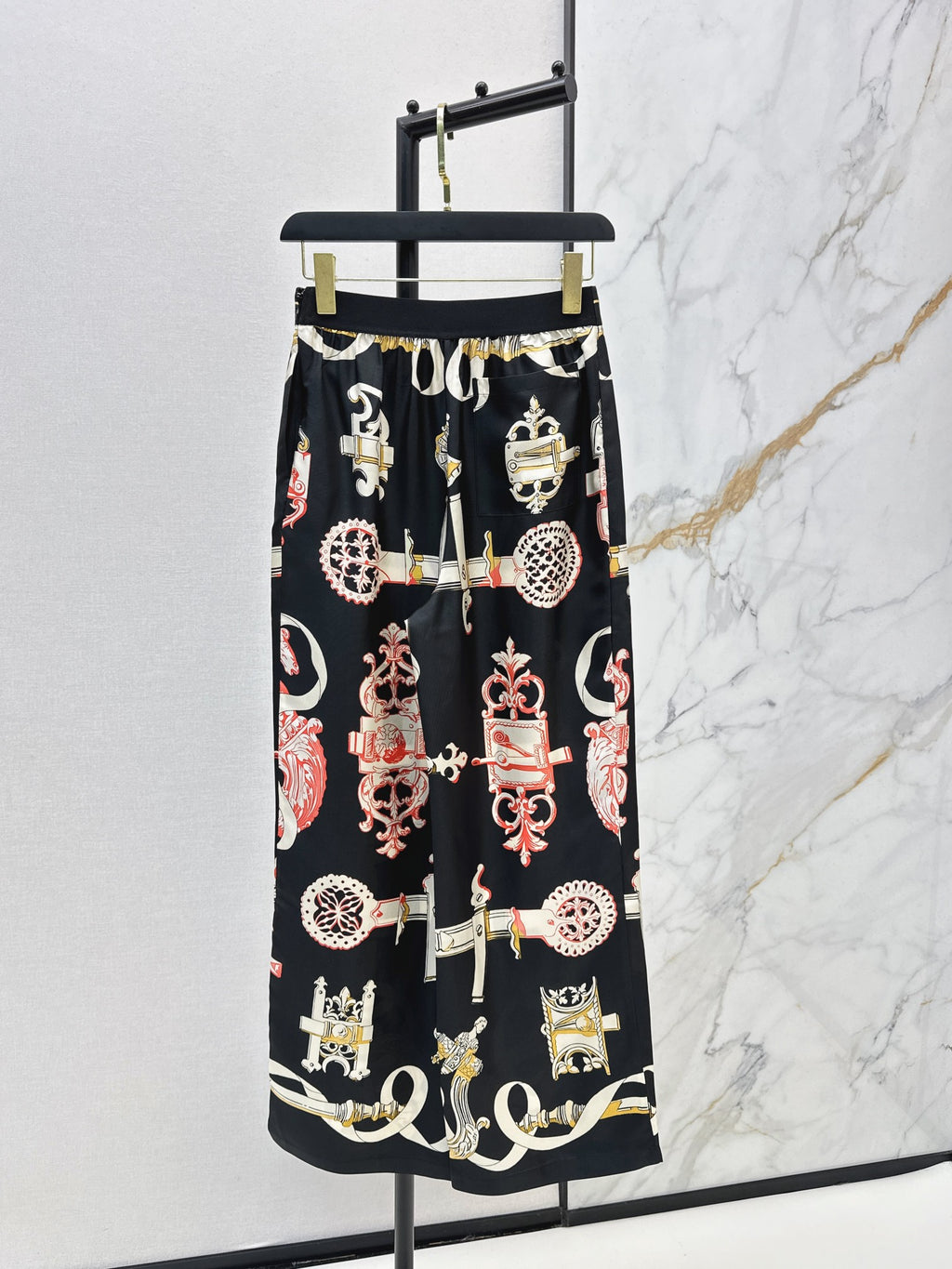 Printed Silk Shirt & Trousers Set