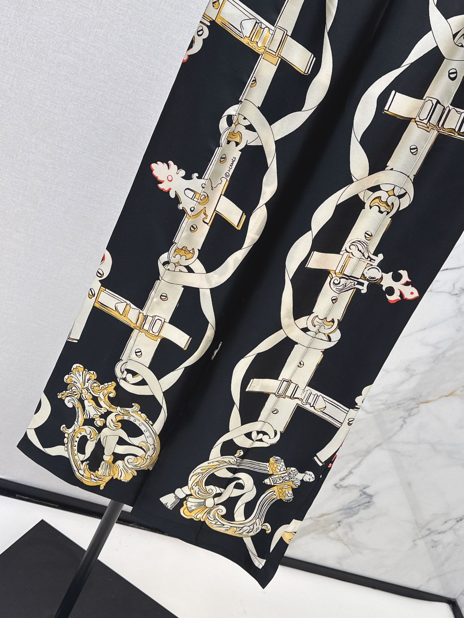 Printed Silk Shirt & Trousers Set