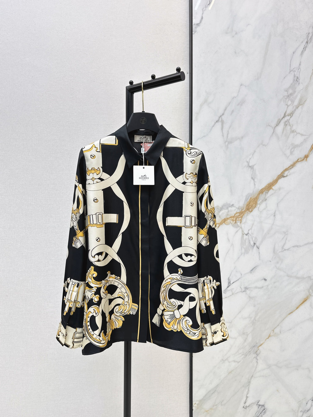 Printed Silk Shirt & Trousers Set