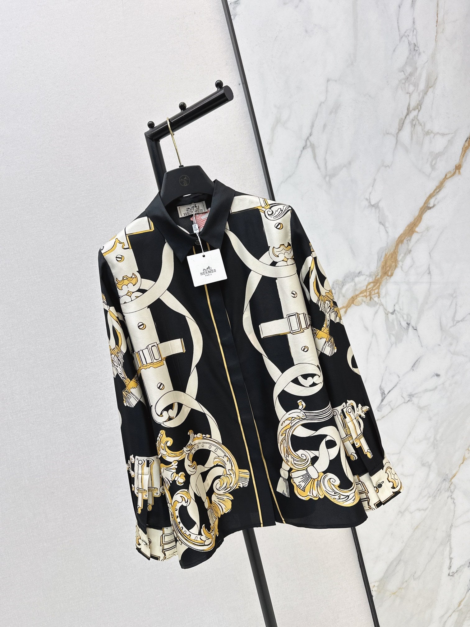 Printed Silk Shirt & Trousers Set