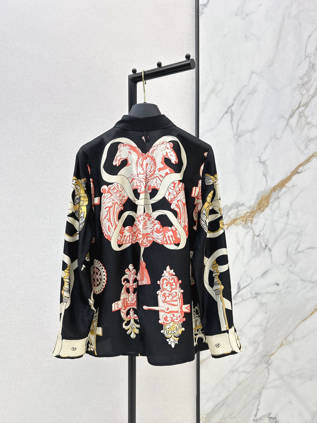 Printed Silk Shirt & Trousers Set